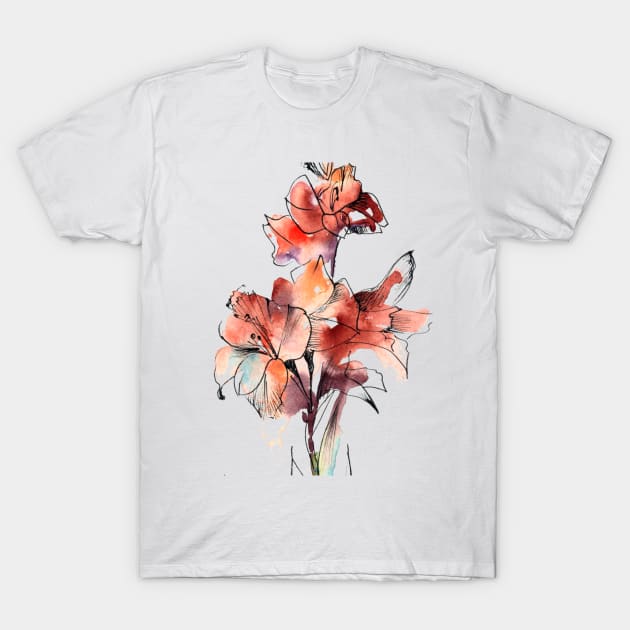 Floral T-Shirt by Maria Mi Art